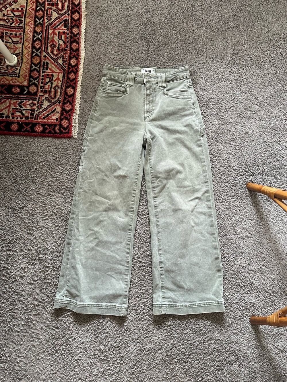 PAIGE Anessa Carpenter Wide Leg Jeans
